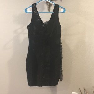 Black sequin party dress